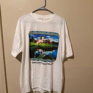 Vintage New 90s Running Strong for American Indian Youth Horse T- Shirt Size XL